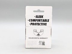 Adidas Sports Mouth Guard White Black Gold Goat One Size Fits Most Sleek Design