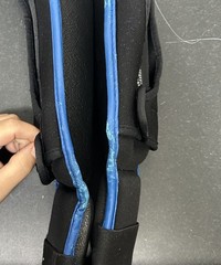 Combat Sports Hook And Loop MMA Shin Guards Large Blue Black
