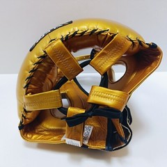 Cleto Reyes Boxing Head Gear Full Face Type Size Free Gold from Japan Used