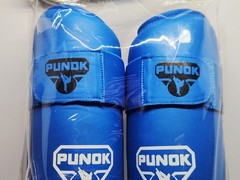 PUNOK WKF APPROVED SHIN INSTEP SHIN GUARDS BLUE SIZE LARGE