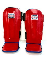 Combat Sports International – MMA / MT Training Sparring Shin Guards – Red – L