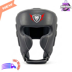 MUFASA INTERNATIONALS Cowhide Leather Boxing Headguard