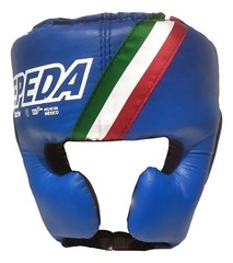 Boxing Blue Headgear Head Guard Lace Up Sparring Protection Made In MEXICO