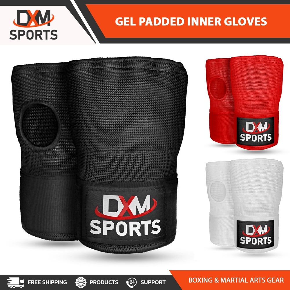 DXMSPORTS Gel Padded Inner Gloves MMA Muay Thai Boxing Fight Training Hand Wraps