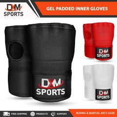 DXMSPORTS Gel Padded Inner Gloves MMA Muay Thai Boxing Fight Training Hand Wraps