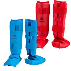 Set of Tokaido Red & Blue Karate WKF Shin and Insteps