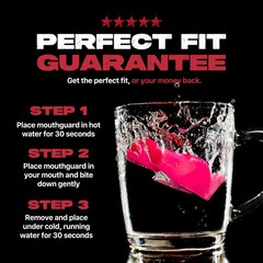 SAFEJAWZ Mouth Guard, Slim Fit Mouthguard for Adults Adult (12+ Years), Pink