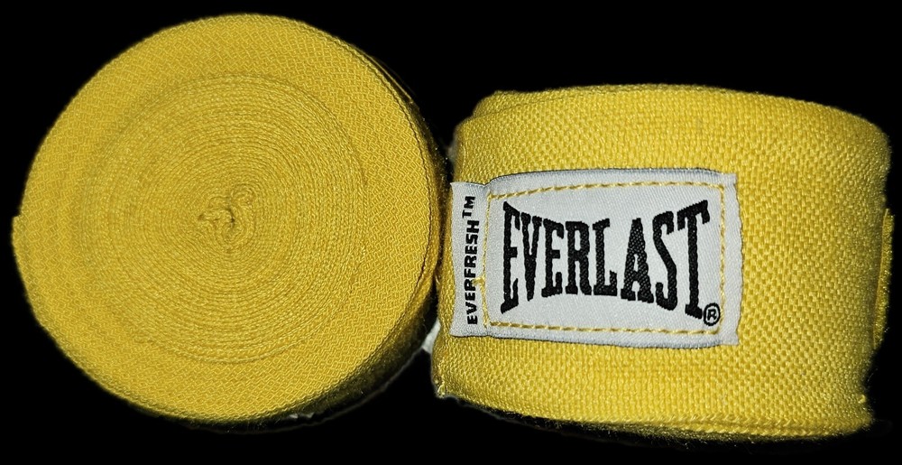 2 EVERLAST Pro Style Hand Wrap Yellow 180″ Boxing Fitness MMA Training