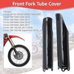 2Pcs Front Fork Tube Cover – Glossy Black Fork Guard Protector for CRF250R
