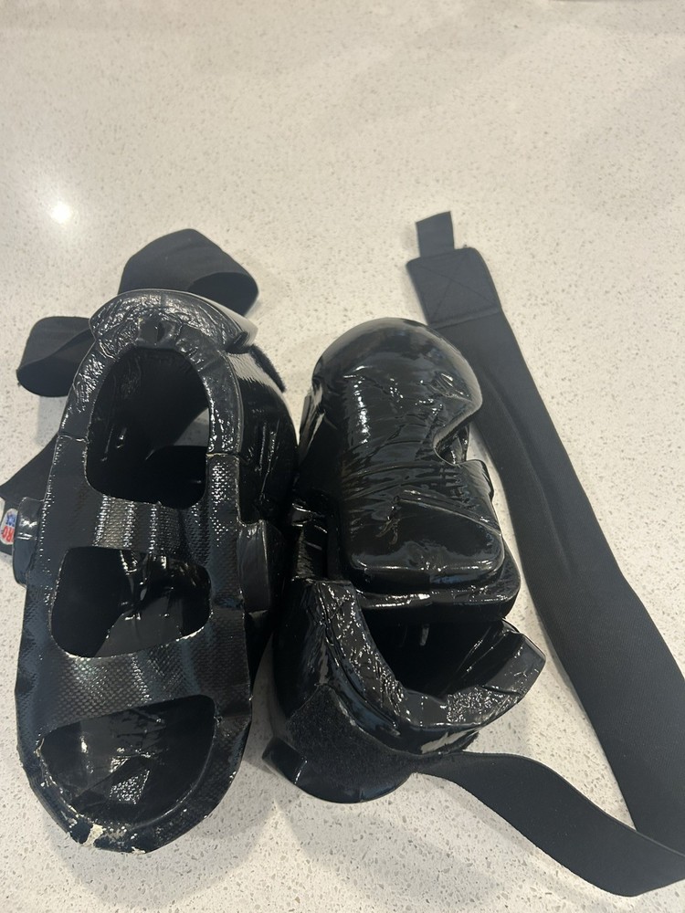 ProForce Thunder Martial Arts Foot Guards Black Sparring Kickboxing Pads Pair
