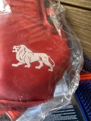LONSDALE MENS CLUB SPARRING CHALLENGER OPEN FACE HEADGUARD RED SIZE LARGE