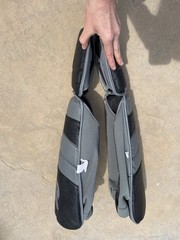Hayabusa Tokushu Regenesis Striking Shinguards Adult L Gray Black Kickboxing MMA