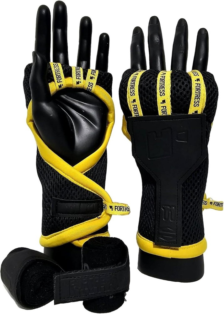 Fortress Boxing Pro T1 Fastwrap HandWraps Adult Custom Batman Yellow/Black Large