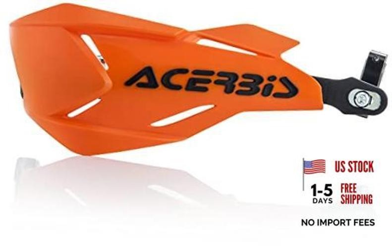 Moto Hand Guards, Orange/Black, Size Unifit