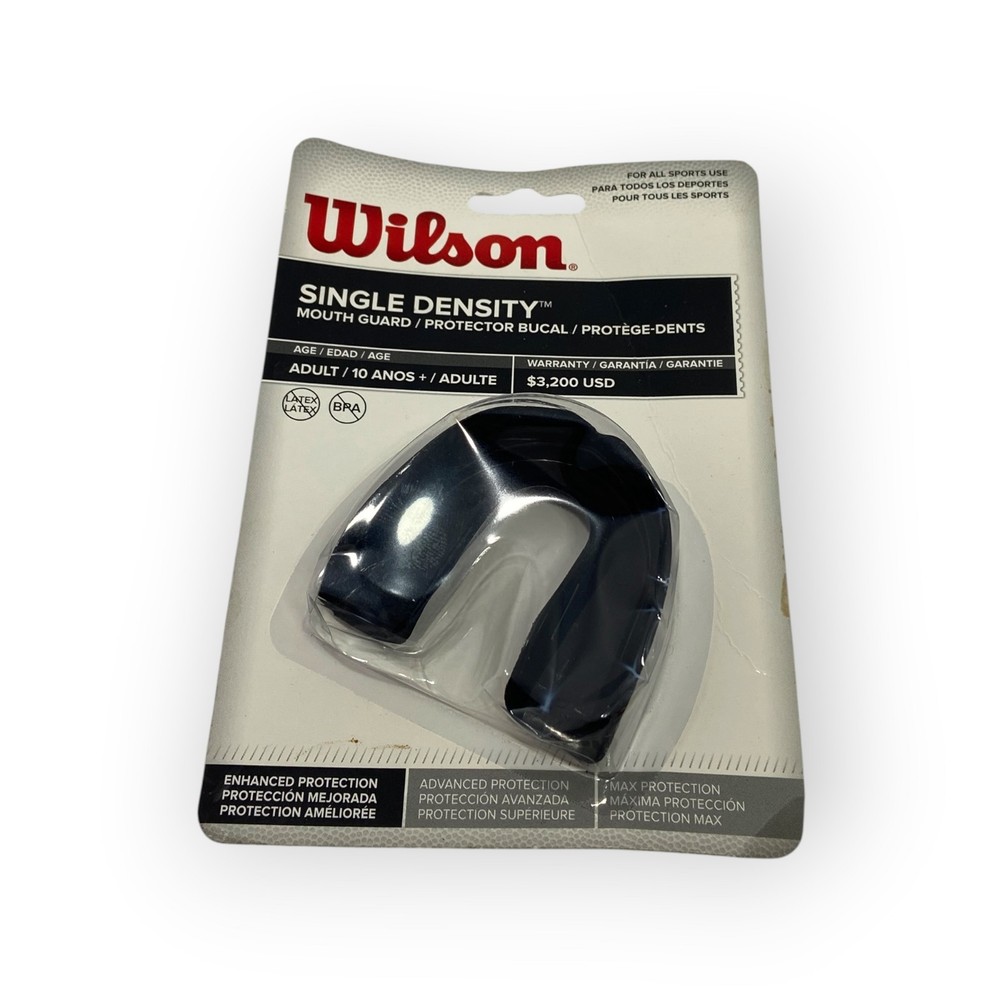 🍉 BLACK Wilson Single Density Adult Mouth Guard – Sports Protection – New – S4