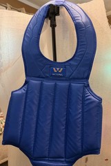 2 WESING Chest Protector MMA Boxing Sparring Body Guard Vest Adj 1 black 1 blue