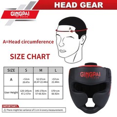 GINGPAI Full Face Boxing Headgear MMA Muay Thai Training Helmet S/M/L