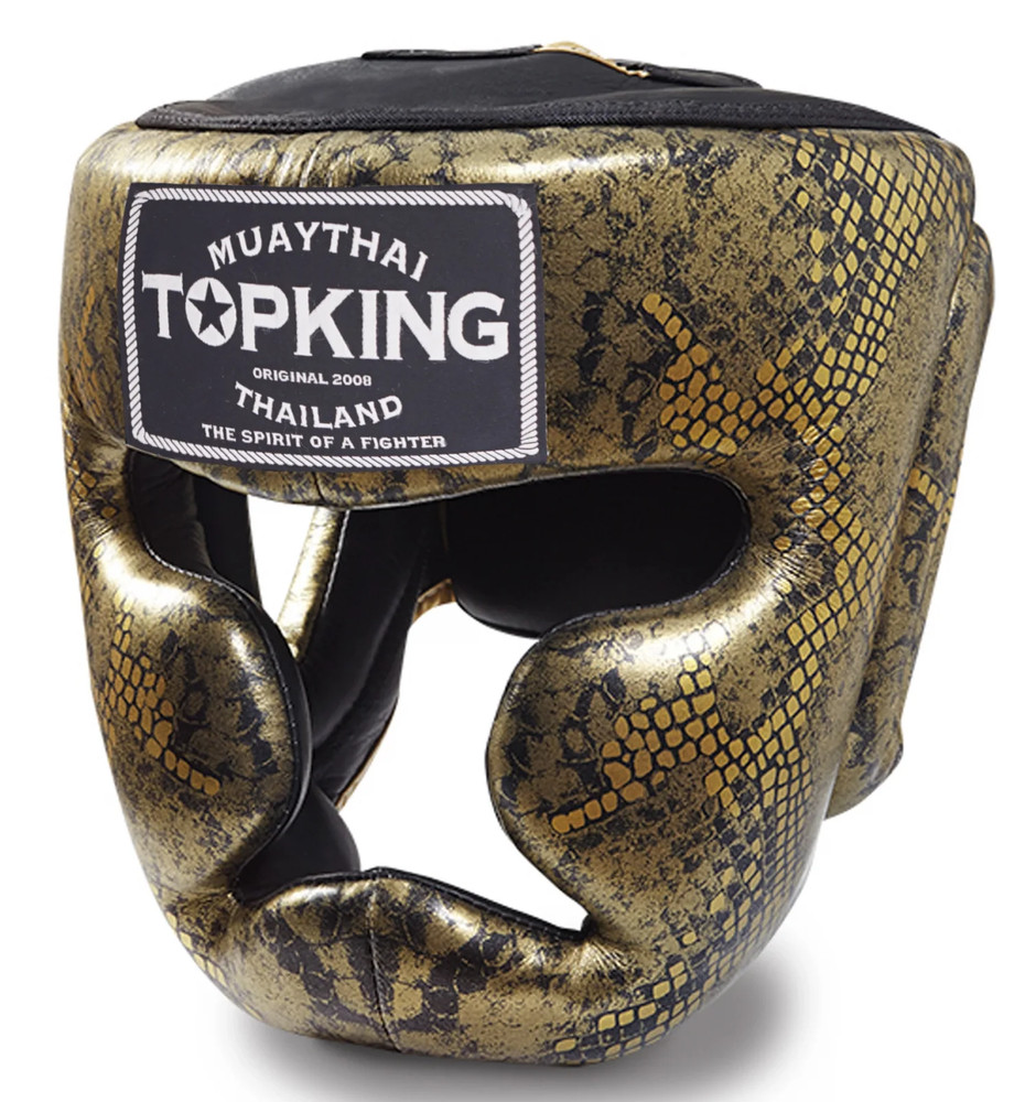 Top King Boxing Sparring Helmet Tkhgss-02bk_Gd Super Star Snake Gold