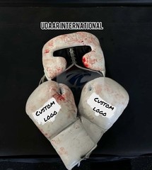 Premium Leather Sparring Set | Blood Style Design | Add Your Logo