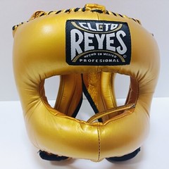 Cleto Reyes Boxing Head Gear Full Face Type Size Free Gold from Japan Used