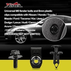Universal Style Engine Under Cover Splash Shield Guard Body Bolts Bumper 45PCS