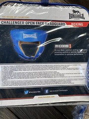 LONSDALE MENS CLUB SPARRING CHALLENGER OPEN FACE HEADGUARD BLUE SIZE XL