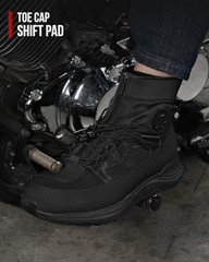 Motorcycle Shoes for Men Breathable Protective Reinforced Street 12 Black