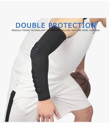 Hobrave Padded Arm Sleeves 2 Pack Crashproof Elbow Forearm Pads X-Large Black