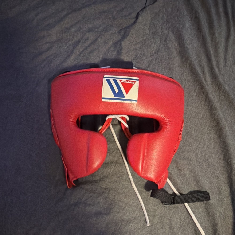 Winning FG-2900 Training Headgear Size M Red Laced Back Adult Unisex