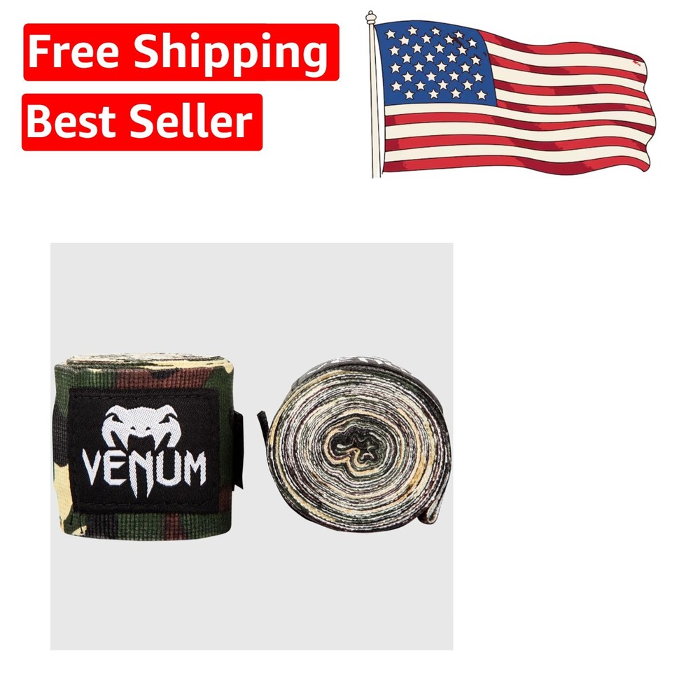 Durable Cotton Boxing Hand Wraps 2.5m in Forest Camo – For All Skill Levels