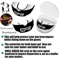 Gel Gum Mouth Guard Shield Case Teeth Grinding Boxing MMA Sports Mouth Piece @
