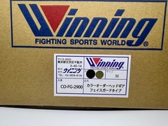 Winning Boxing Head gear Face Guard FG-2900 Black Gold size M JAPAN