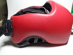 Boxing Karate BRAVE CENTURY open face headgear red/black S/M Advanced Foam Core