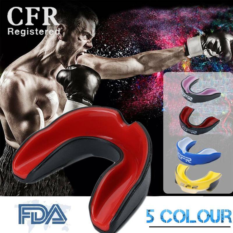 CFR Adults Boxing Mouth Guard MMA Sports Teeth Protector Mouthpiece With Case