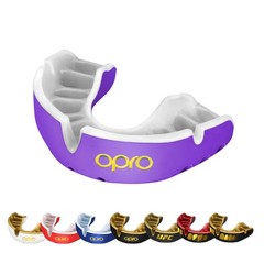 OPRO Gold Level Moldable Mouth Guard Premium Adult (Age 10+), Purple/Pearl
