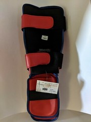 NOS Combat Sports Martial Arts Shin-Instep Guard Red Large Brand New