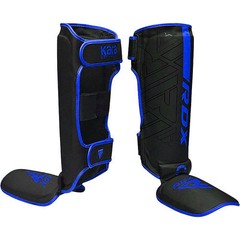 RDX F6 Kara Matte Black Shinguards – Black/Blue