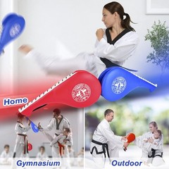 Double Strike Kick Pads 2 Pack Martial Arts Training Target Pads Blue Red