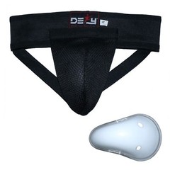 DEFY MMA Groin Guard Boxing Protector Martial Art Kick Boxing Muay Thai BLACK