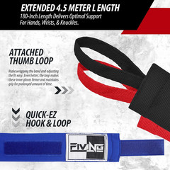 Boxing Hand Wraps Inner Gloves 180 Inch Elasticated Thumb Loop Wrist Bandages