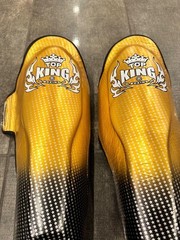 TKB Top King Boxing Shin Guards Super Star Gold Black