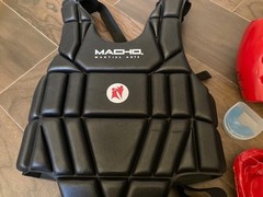 The Macho Warrior Full Body Gear Martial Arts Sparring Medium Youth 7 Pieces
