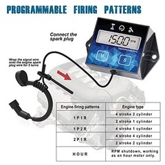 Runleader Digital Hour Meter Tachometer for Lawn Mower Tractor Generator ATV