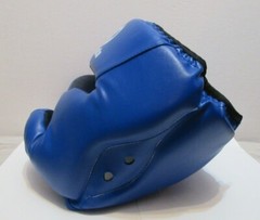 Boxing Helmet Head Protection Face Cover Muay Thai MMA Martial Blue Adj Size Adu
