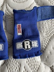 RINGSIDE QUICK WRAP GEL SHOCK MMA BOXING HAND WRAPS LARGE/XLARGE BLUE