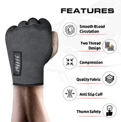 Boxing Hand Wraps, Boxing, Compression Wrist Sleeves, Padded Gloves MMA Muay Tha