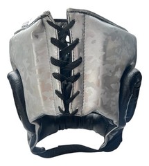 Camo Silver Leather Boxing Full Face Headgear String Type Made In MEXICO Adults
