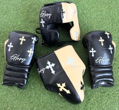 Custom Sparring Set | Handmade Original Leather | Logo/Name Embroidery