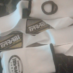 Farabi Boxing Hand Wraps / Inner Gloves Adult Unisex White Black Gold