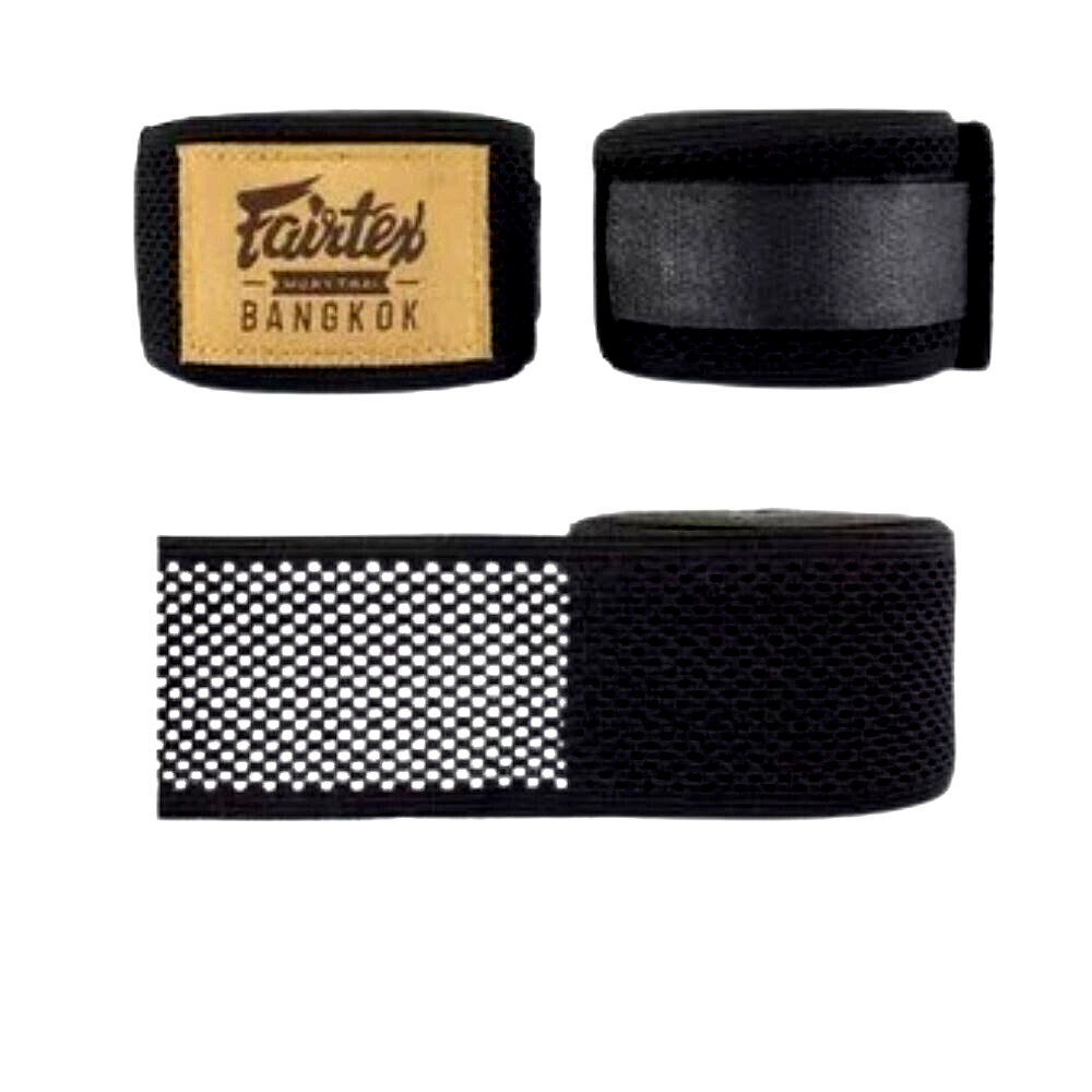 Boxing Fairtex Elastic Wraps 180 Hand Mexican Handwraps Mma Black HW4.